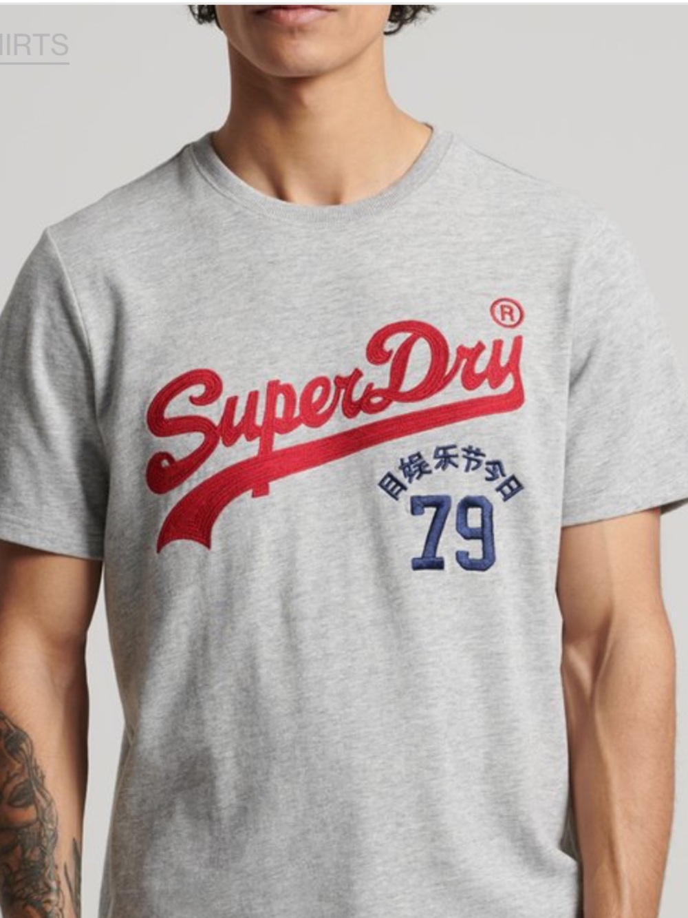 Superdry Vintage Logo Interest Shirt Gray Large